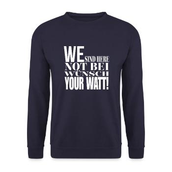 Englisch - Unisex Pullover - Navy - Vorne - Alina (178cm) & Michal (187cm)