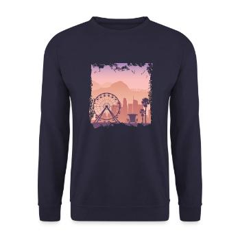 Los angeles californie voyage ville usa amérique - Sweat-shirt Unisexe - marine - Devant - Alina (178cm) & Michal (187cm)