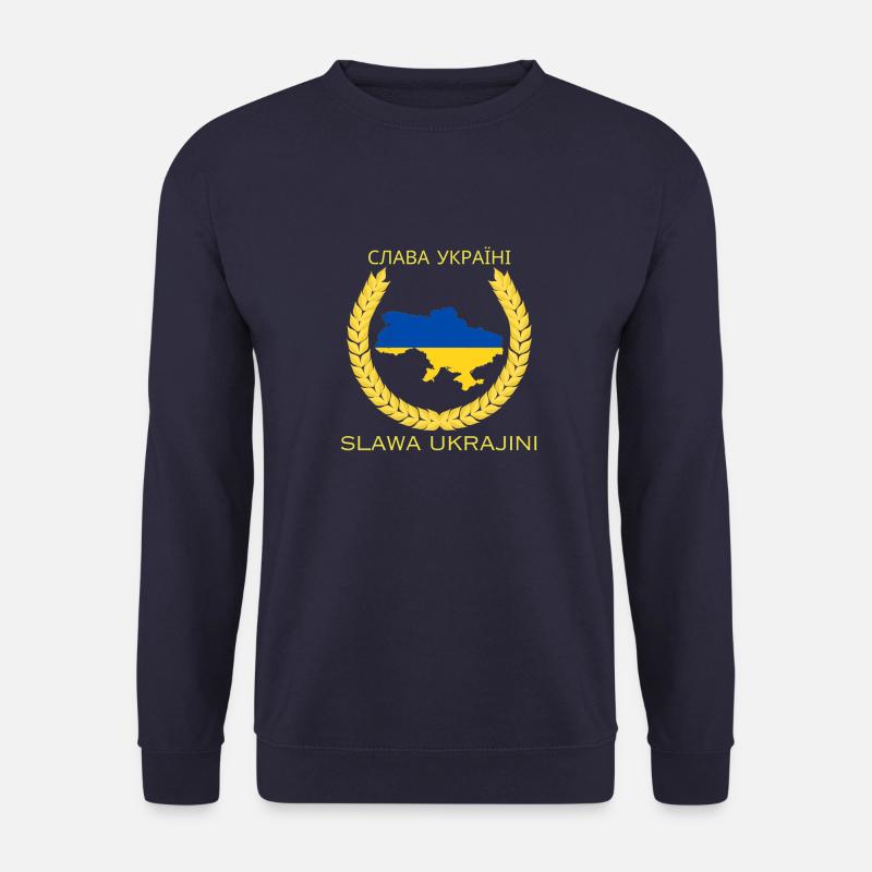 Слава Україні Slawa Ukrajini - Unisex Pullover - Navy