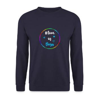 Mom of Boys - Unisex Pullover - Navy - Vorne - Alina (178cm) & Michal (187cm)
