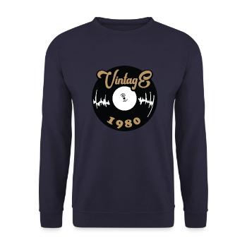 Vintage 1980 - Unisex Pullover - Navy - Vorne - Alina (178cm) & Michal (187cm)