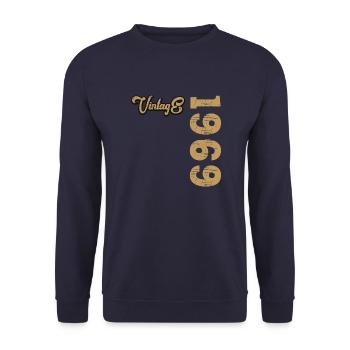 1969 Vintage Vintage Birthday Gift - Unisex Sweatshirt - navy - Front - Alina (178cm) & Michal (187cm)