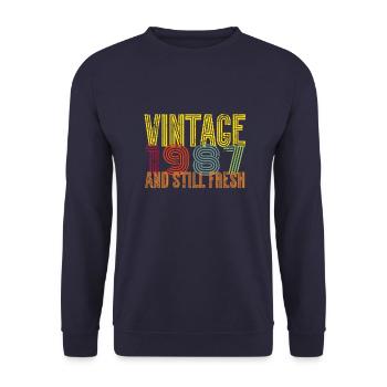 Millésime 1987 - Sweat-shirt Unisexe - marine - Devant - Alina (178cm) & Michal (187cm)