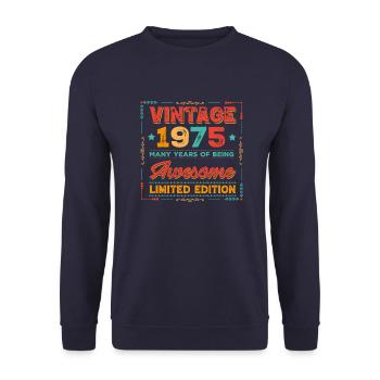 Millésime 1975 - Sweat-shirt Unisexe - marine - Devant - Alina (178cm) & Michal (187cm)