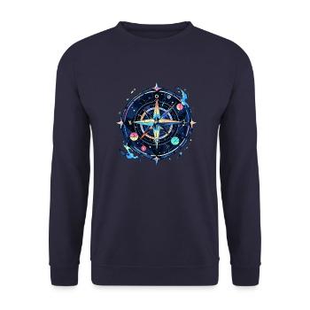 Boussole - Sweat-shirt Unisexe - marine - Devant - Alina (178cm) & Michal (187cm)