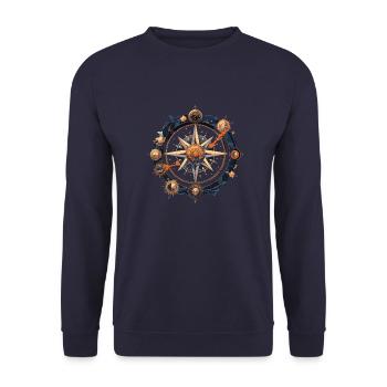 Kompass - Unisex Pullover - Navy - Vorne - Alina (178cm) & Michal (187cm)
