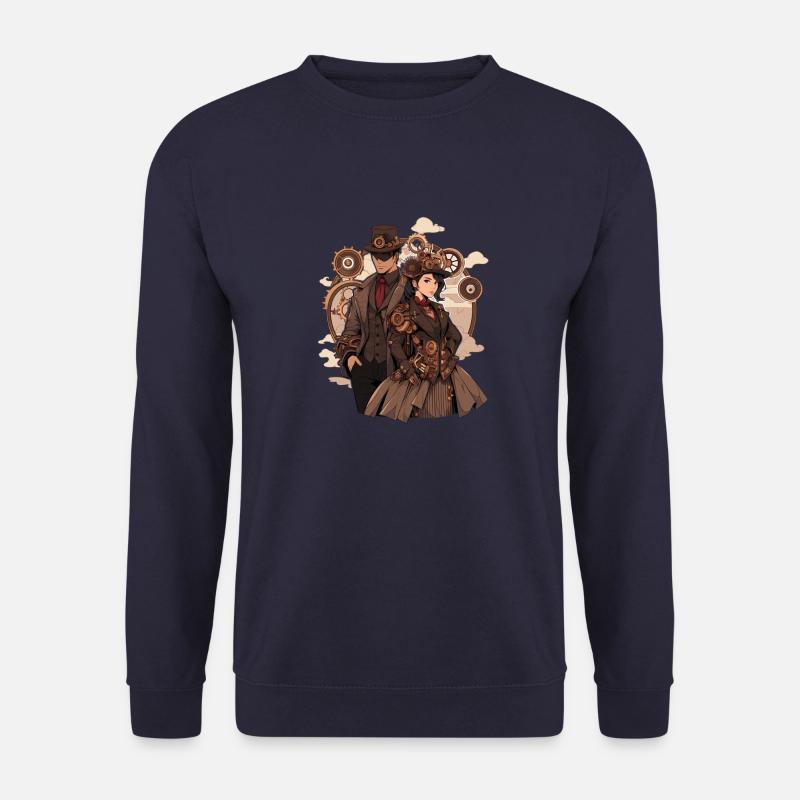Steampunk-Couple - Unisex Pullover - Navy