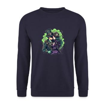 Steampunk Couple - Sweat-shirt Unisexe - marine - Devant - Alina (178cm) & Michal (187cm)