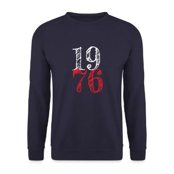 Vintage 1976 - Unisex Pullover - Navy - Vorne - Alina (178cm) & Michal (187cm)