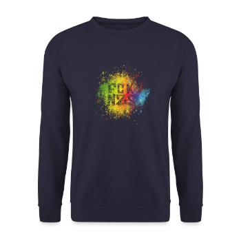 FCK NZS Wall Speckled Colours - Unisex Sweatshirt - navy - Front - Alina (178cm) & Michal (187cm)