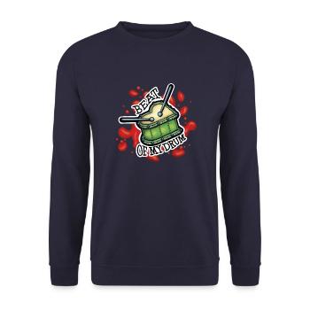 Beat of my drum: Tanz zum Beat deines Herzen. - Unisex Pullover - Navy - Vorne - Alina (178cm) & Michal (187cm)