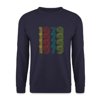 Millésime 1979 - Sweat-shirt Unisexe - marine - Devant - Alina (178cm) & Michal (187cm)