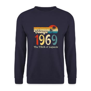 Vintage 1969 - Unisex Pullover - Navy - Vorne - Alina (178cm) & Michal (187cm)