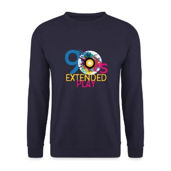 Années 90 Jeu étendu - Sweat-shirt Unisexe - marine - Devant - Alina (178cm) & Michal (187cm)