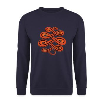 Piton Snake - Unisex Sweatshirt - navy - Front - Alina (178cm) & Michal (187cm)