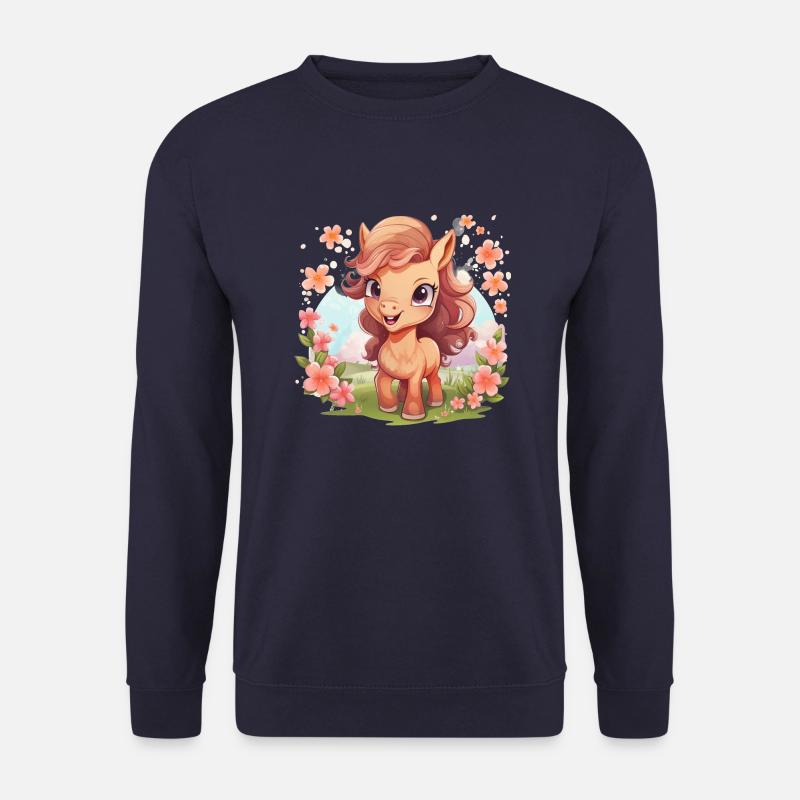 Kawaii Pony Frühling - Unisex Pullover - Navy