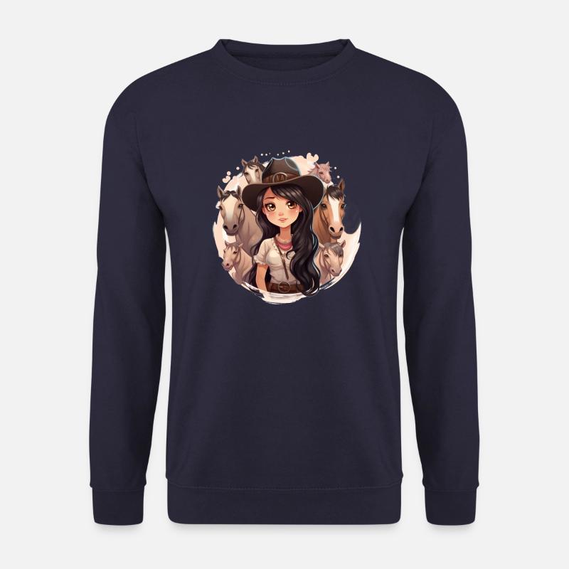 Pferdegang Pferdemädchen - Unisex Pullover - Navy