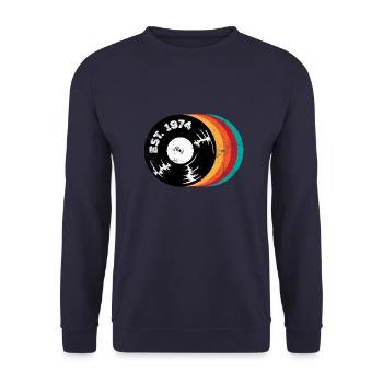 Vintage 1974 - Unisex Pullover - Navy - Vorne - Alina (178cm) & Michal (187cm)