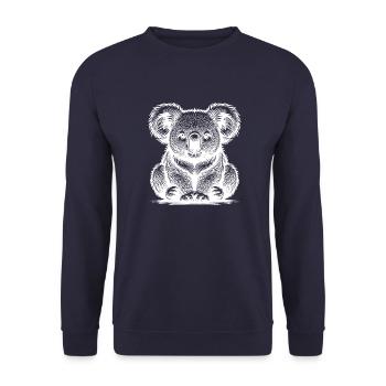 Niedlicher australischer Kinder Koala - Unisex Pullover - Navy - Vorne - Alina (178cm) & Michal (187cm)