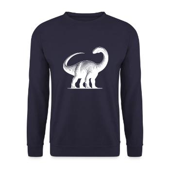 Dinosaure dinosaure dinosaure brachiosaure massif - Sweat-shirt Unisexe - marine - Devant - Alina (178cm) & Michal (187cm)