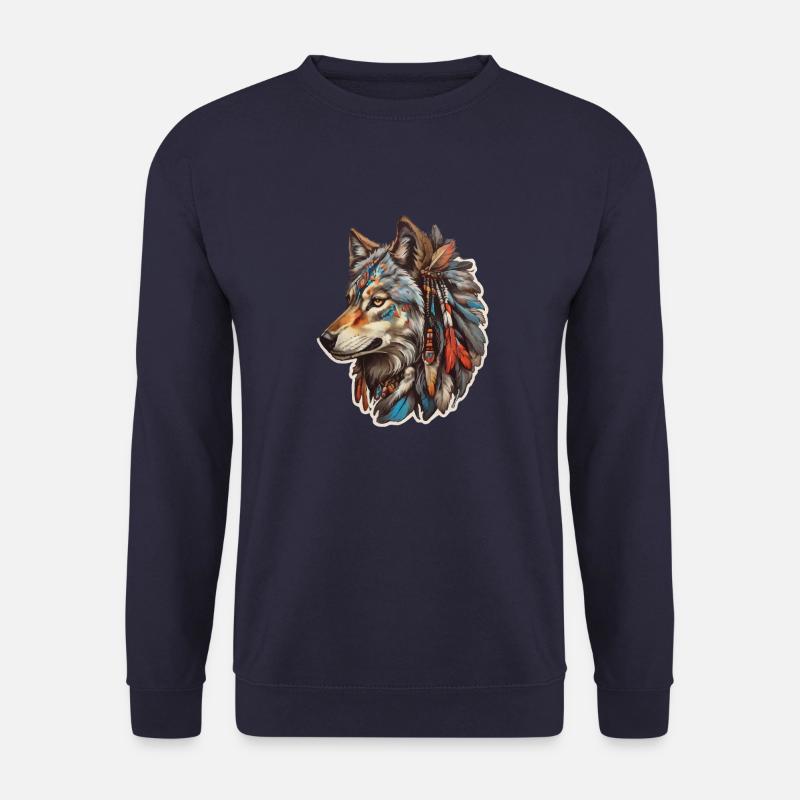 Wolf Indianer - Unisex Pullover - Navy
