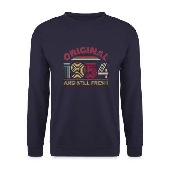 Millésime 1954 - Sweat-shirt Unisexe - marine - Devant - Alina (178cm) & Michal (187cm)