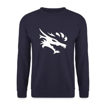 dragon22 blanc - Sweat-shirt Unisexe - marine - Devant - Alina (178cm) & Michal (187cm)