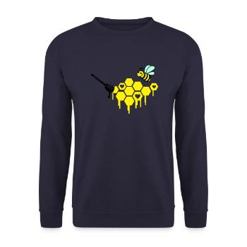 imker - Unisex Pullover - Navy - Vorne - Alina (178cm) & Michal (187cm)