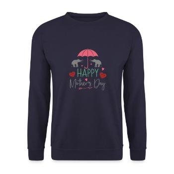 Schönen Muttertag - Unisex Pullover - Navy - Vorne - Alina (178cm) & Michal (187cm)
