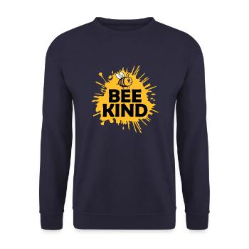 Être gentil mignon miel gentillesse abeille amour inspirant - Sweat-shirt Unisexe - marine - Devant - Alina (178cm) & Michal (187cm)