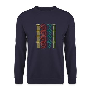Millésime 1971 - Sweat-shirt Unisexe - marine - Devant - Alina (178cm) & Michal (187cm)