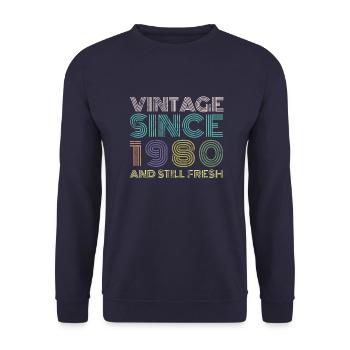 Vintage 1980 - Unisex Pullover - Navy - Vorne - Alina (178cm) & Michal (187cm)