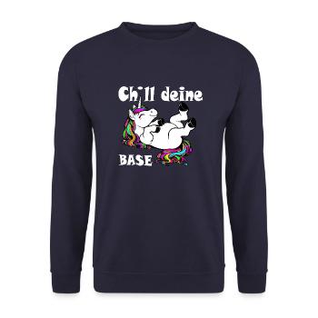 Cillen wie ein Einhorn - Unisex Pullover - Navy - Vorne - Alina (178cm) & Michal (187cm)