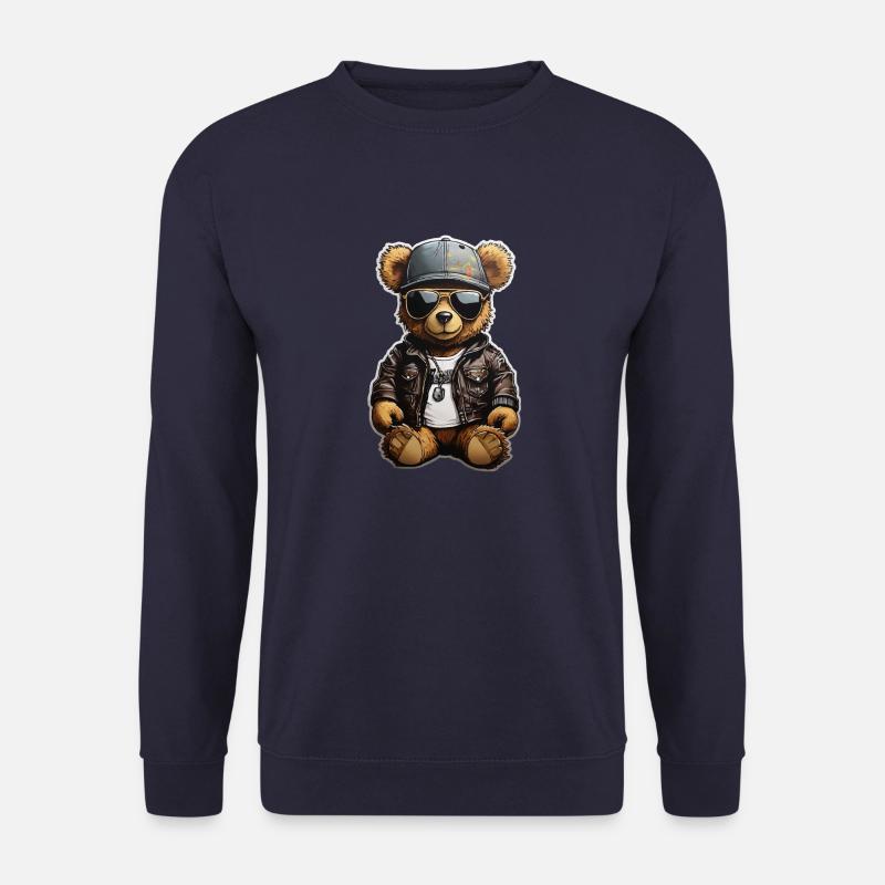 Teddy Bear Rapper Ganster - Unisex Sweatshirt - navy