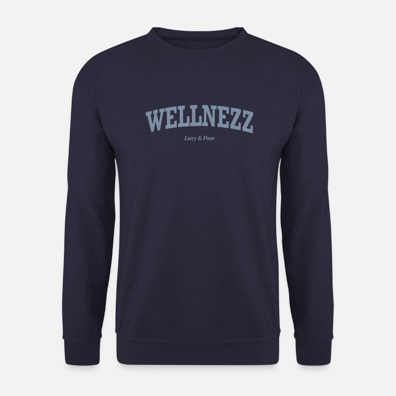 Wellnezz - Poor & Lazy - Unisex Pullover - Navy