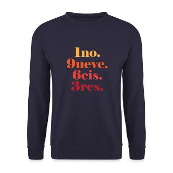 Millésime 1963 - Sweat-shirt Unisexe - marine - Devant - Alina (178cm) & Michal (187cm)