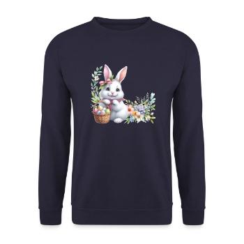 Easter Easter Bunny Easter Saturday Easter Sunday Easter Eggs Spring - Unisex Sweatshirt - navy - Front - Alina (178cm) & Michal (187cm)