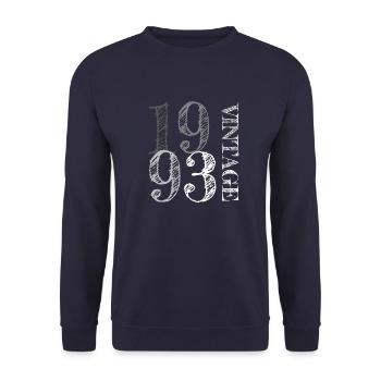 1993 31st birthday - Unisex Sweatshirt - navy - Front - Alina (178cm) & Michal (187cm)