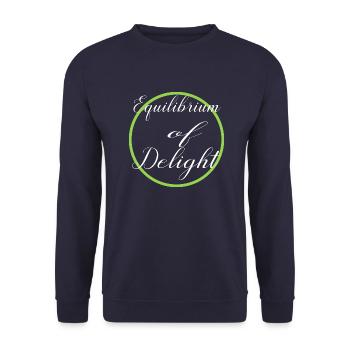 present idea maintaining balance life balance - Unisex Pullover - Navy - Vorne - Alina (178cm) & Michal (187cm)