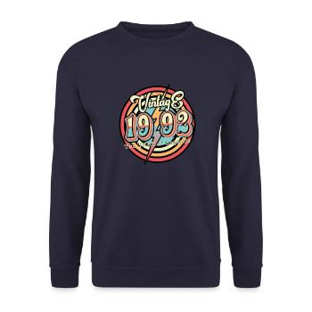 Millésime 1992 - Sweat-shirt Unisexe - marine - Devant - Alina (178cm) & Michal (187cm)