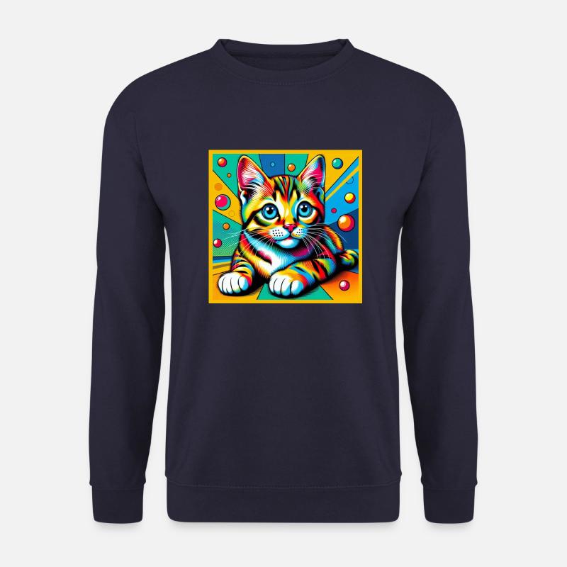 KATZE POP ART - Unisex Pullover - Navy