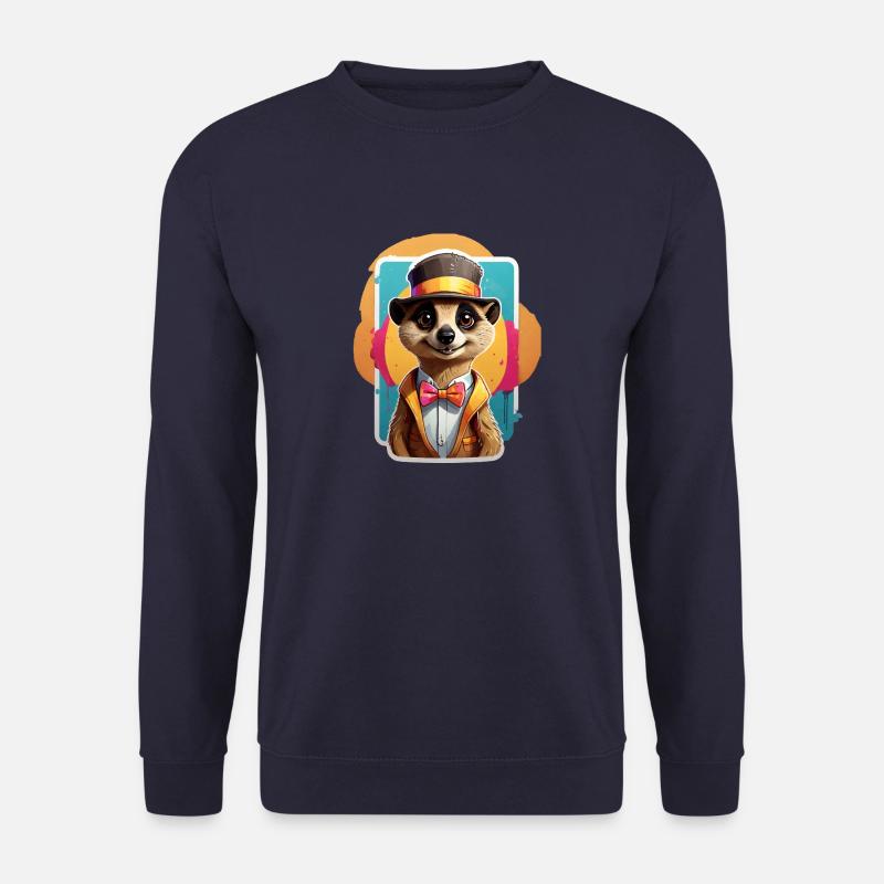 Funny Comic Meerkat - Unisex Sweatshirt - navy