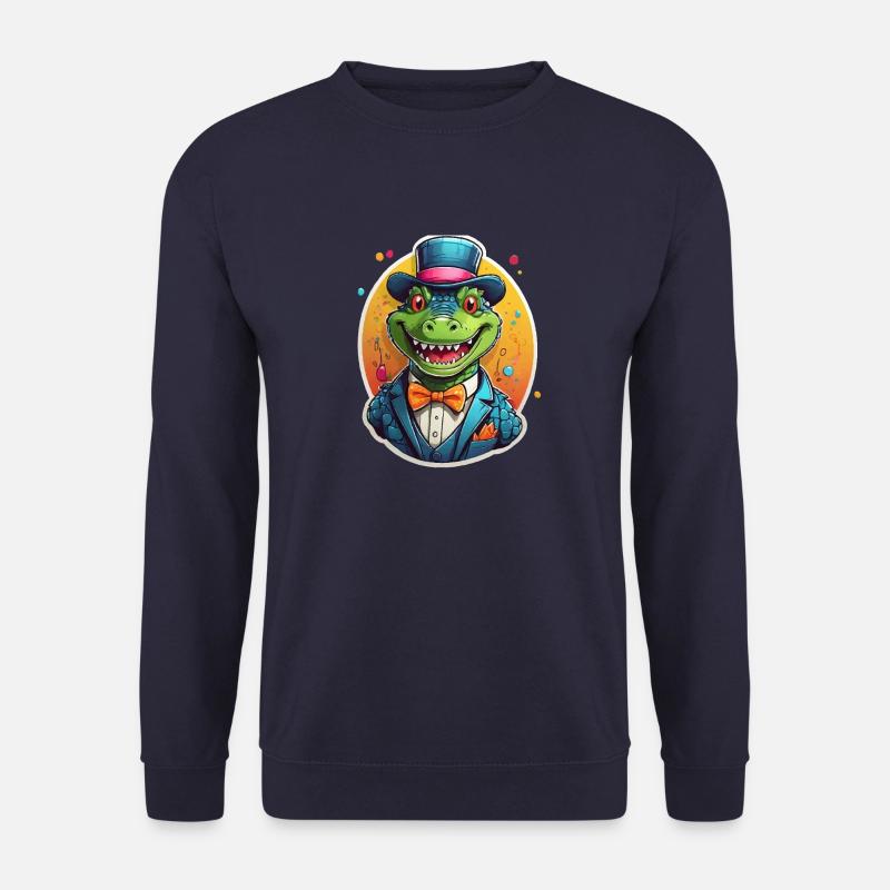 Funny Comic Crocodile - Unisex Sweatshirt - navy