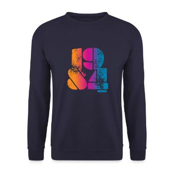 Millésime 1984 - Sweat-shirt Unisexe - marine - Devant - Alina (178cm) & Michal (187cm)