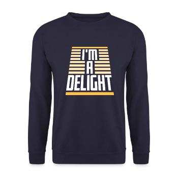 Funny I'm A Delight Sarcastic Delightful Humor Fun - Unisex Sweatshirt - navy - Front - Alina (178cm) & Michal (187cm)