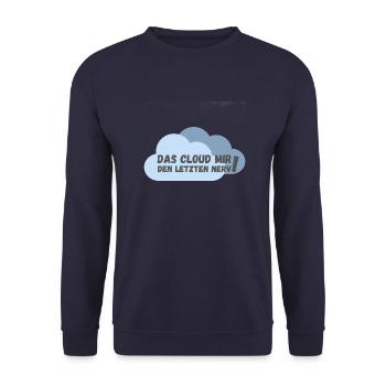 Das cloud mir den letzten Nerv - Unisex Pullover - Navy - Vorne - Alina (178cm) & Michal (187cm)