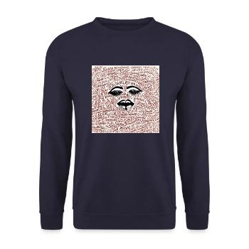 Random Words - Unisex Sweatshirt - navy - Front - Alina (178cm) & Michal (187cm)