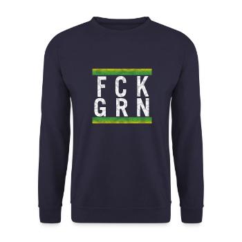 FCK GRN - Unisex Pullover - Navy - Vorne - Alina (178cm) & Michal (187cm)