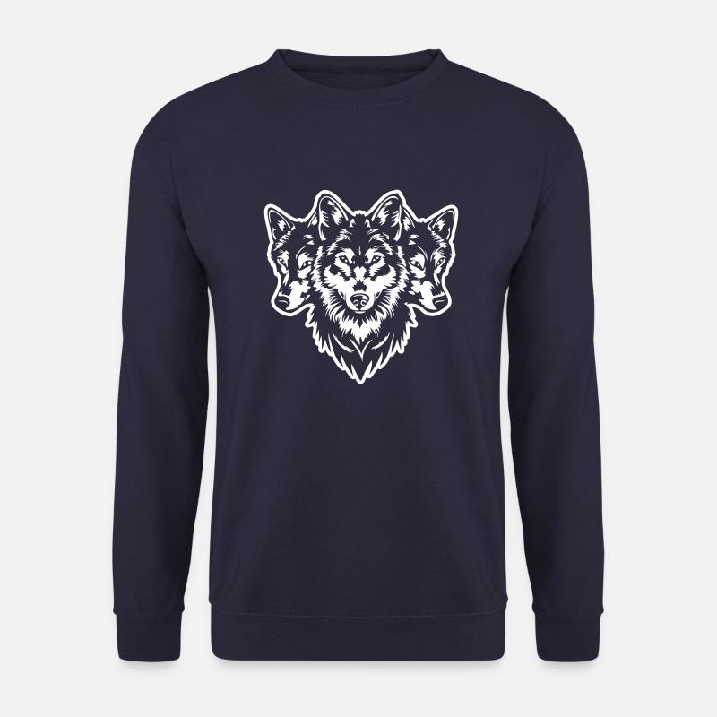 Wolf Pack Wolf Head - Unisex Sweatshirt - navy