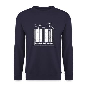Millésime 1979 - Sweat-shirt Unisexe - marine - Devant - Alina (178cm) & Michal (187cm)
